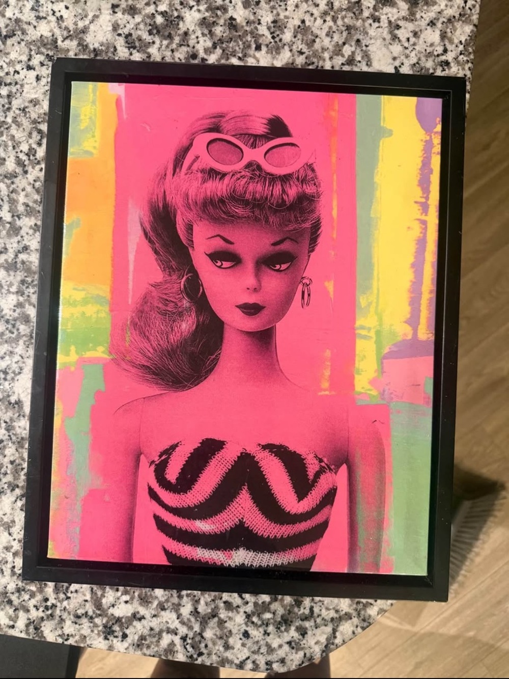 Pink Pop Art Barbie Portrait Wall Art